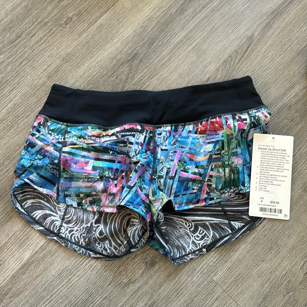 Lululemon seawheeze speed up short size 4 new with tags
